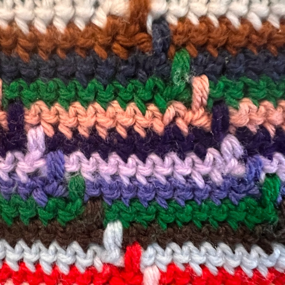 Boho Style Hand Crocheted Rug - Picture 3 of 5